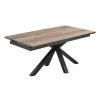 Table Extensible 160/240 Cm Céramique Effet Bois Pied Croisé - TEXAS 04 -Vous savez quand c'est un magasin de meubles. table a manger 10234011