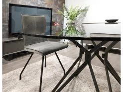 Table Ronde D.120 Cm Avec Plateau En Verre Fumé Pied Métal - VIKO 11 Table Ronde D.120 Cm Avec Plateau En Verre Fumé Pied Métal - VIKO -Vous savez quand c'est un magasin de meubles. table a manger 10346529