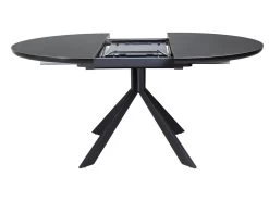 Table Ronde Extensible 120/160 Cm Céramique Gris Anthracite - HARDY -Vous savez quand c'est un magasin de meubles. table a manger 10346567