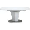 Table Extensible Blanche 120 à 160 Cm Pied Acier Brosser - DONA -Vous savez quand c'est un magasin de meubles. table a manger 10346637