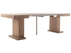 Table à Manger Extensible 4 à 10 Couverts En MDF - Naturel - MIROSLAV -Vous savez quand c'est un magasin de meubles. table a manger 10733205