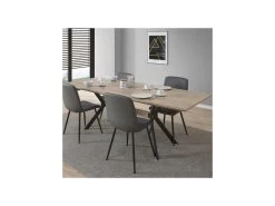 Table De Repas à Allonge Bois Naturel/Métal - CYRILLE 6 Table De Repas à Allonge Bois Naturel/Métal - CYRILLE -Vous savez quand c'est un magasin de meubles. table a manger 11140055