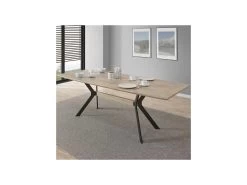 Table De Repas à Allonge Bois Naturel/Métal - CYRILLE 7 Table De Repas à Allonge Bois Naturel/Métal - CYRILLE -Vous savez quand c'est un magasin de meubles. table a manger 11140057