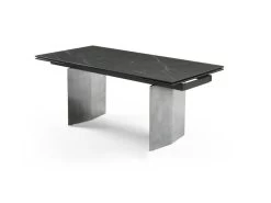 Table à Manger Extensible 6 à 10 Couverts En Céramique Et Métal - Effet Marbre Noir - MISENO De Pascal MORABITO -Vous savez quand c'est un magasin de meubles. table a manger 11166859