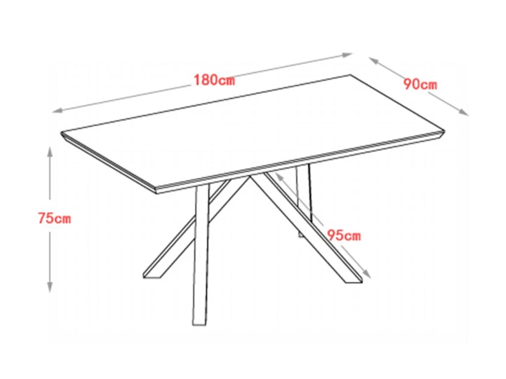 Table à Manger 6 Couverts En MDF Et Acier - Blanc Laqué - YOURILU 9 Table à Manger 6 Couverts En MDF Et Acier - Blanc Laqué - YOURILU – Image 7