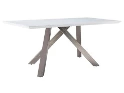 Table à Manger 6 Couverts En MDF Et Acier - Blanc Laqué - YOURILU 12 Table à Manger 6 Couverts En MDF Et Acier - Blanc Laqué - YOURILU -Vous savez quand c'est un magasin de meubles. table a manger 11237831