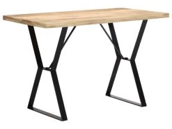 Table De Salon Salle Ă Manger Design 120 Cm Bois Solide De Manguier 0902136