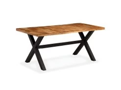 Table De Salon Salle à Manger Design Bois D'acacia Et Manguier 180 Cm 0902309