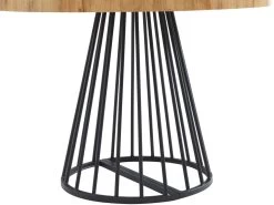 Table à Manger Extensible 2 à 12 Couverts En MDF Et Acier - Naturel Et Noir - FIRELA -Vous savez quand c'est un magasin de meubles. table a manger 11577097