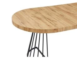 Table à Manger Extensible 2 à 12 Couverts En MDF Et Acier - Naturel Et Noir - FIRELA -Vous savez quand c'est un magasin de meubles. table a manger 11577109