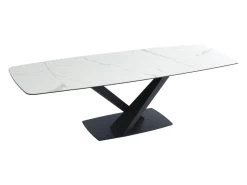 Table à Manger Extensible 6 à 10 Couverts En Céramique Et Métal - Effet Marbre Blanc Et Noir - MALATA De Pascal MORABITO 18 Table à Manger Extensible 6 à 10 Couverts En Céramique Et Métal - Effet Marbre Blanc Et Noir - MALATA De Pascal MORABITO -Vous savez quand c'est un magasin de meubles. table a manger 12509395