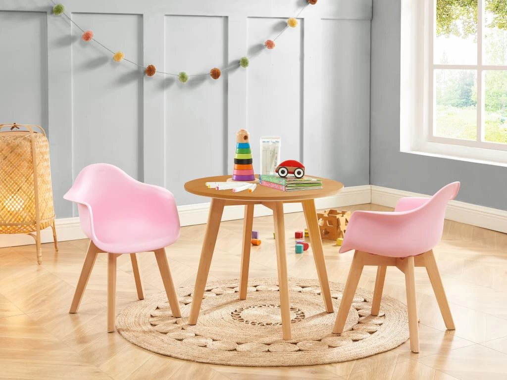 Table Enfant En MDF Et Hêtre - Coloris : Naturel - LOULOUNE 3 Table Enfant En MDF Et Hêtre - Coloris : Naturel - LOULOUNE