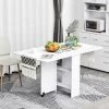 HOMCOM Table De Cuisine Salle A Manger Pliable Amovible Tres Pratique En Panneaux De Particules -Vous savez quand c'est un magasin de meubles. table a manger 12619731