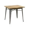 Table Carrée Industrielle En Métal Et Bois D'orme Huilé -Vous savez quand c'est un magasin de meubles. table a manger 12806257