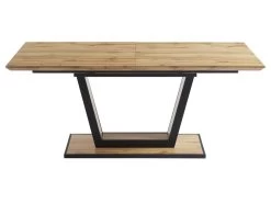 Table à Manger Extensible 6 à 10 Couverts En MDF Et Métal - Naturel Et Noir - VITENO -Vous savez quand c'est un magasin de meubles. table a manger 12872849