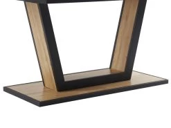 Table à Manger Extensible 6 à 10 Couverts En MDF Et Métal - Naturel Et Noir - VITENO -Vous savez quand c'est un magasin de meubles. table a manger 12872863