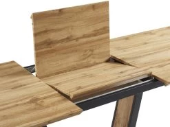Table à Manger Extensible 6 à 10 Couverts En MDF Et Métal - Naturel Et Noir - VITENO -Vous savez quand c'est un magasin de meubles. table a manger 12872867