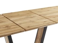 Table à Manger Extensible 6 à 10 Couverts En MDF Et Métal - Naturel Et Noir - VITENO -Vous savez quand c'est un magasin de meubles. table a manger 12872869