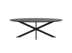 Table Ovale Sparo 8 Personnes En Bois De Teck Recyclé Noir 220 Cm -Vous savez quand c'est un magasin de meubles. table a manger 13009481