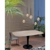 Table Ovale Chêne Massif Blanchi Sur Pied Tulipe - 130L X 80P