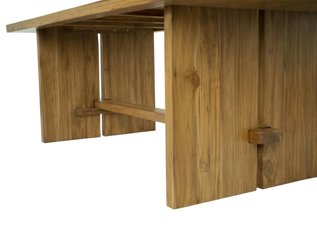 Table à Manger 8 Couverts En Teck - Coloris : Naturel - LENIDA 7 Table à Manger 8 Couverts En Teck - Coloris : Naturel - LENIDA – Image 5