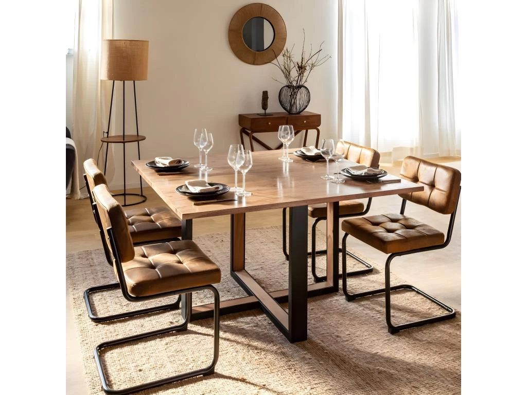 Table à Manger En Bois D'acacia Laurie 4 Table à Manger En Bois D'acacia Laurie – Image 2