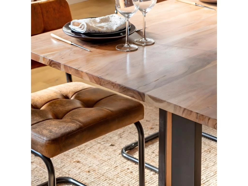 Table à Manger En Bois D'acacia Laurie 5 Table à Manger En Bois D'acacia Laurie – Image 3