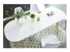 Gurra - Table à Manger Scandinave Extensible 160-200 X 80 Cm - Couleur - Blanc -Vous savez quand c'est un magasin de meubles. table a manger 13296559