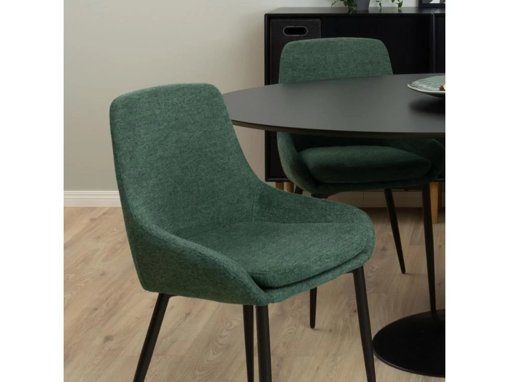 Taco Elipse - Table à Manger En Bois 160x110 - Couleur - Noir 9 Taco Elipse - Table à Manger En Bois 160x110 - Couleur - Noir – Image 7