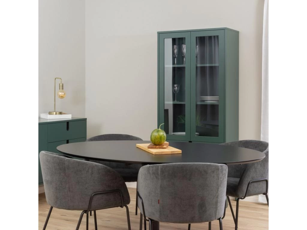 Taco Elipse - Table à Manger En Bois 160x110 - Couleur - Noir 11 Taco Elipse - Table à Manger En Bois 160x110 - Couleur - Noir – Image 9