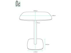 Table Bistrot Design Plateau Carré Pied Fixe SILA (Blanc & Chêne) 9 Table Bistrot Design Plateau Carré Pied Fixe SILA (Blanc & Chêne) -Vous savez quand c'est un magasin de meubles. table a manger 13435829