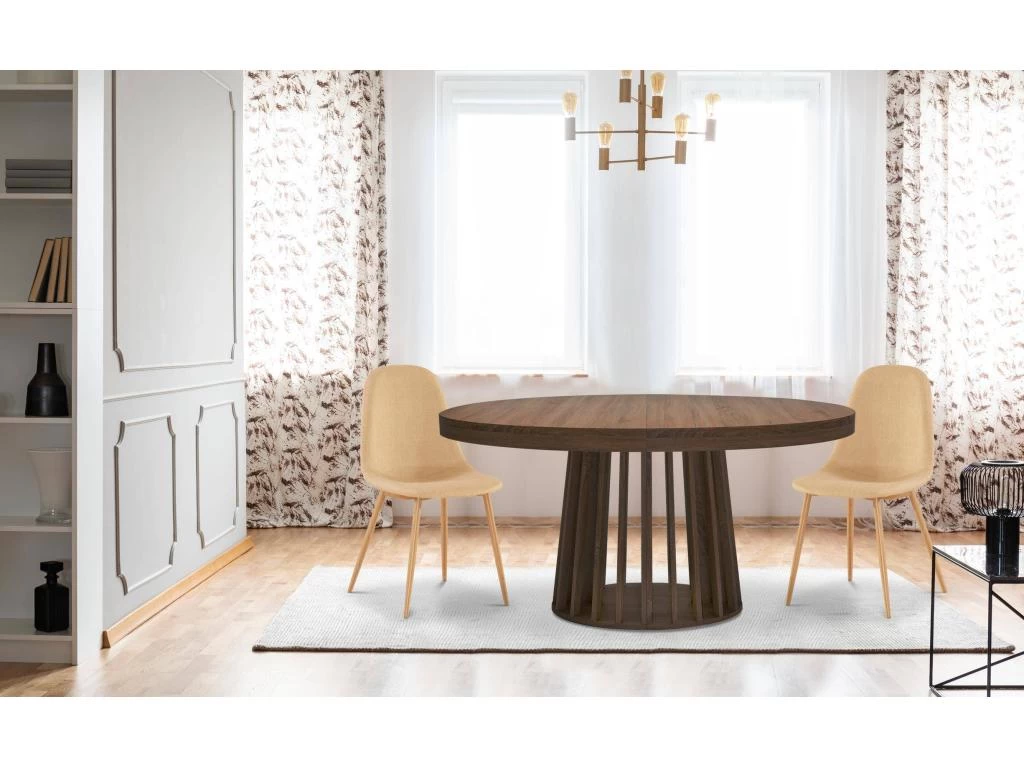 Table Ovale Extensible Eliza Bois Noisette 6 Table Ovale Extensible Eliza Bois Noisette – Image 4