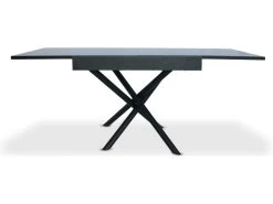 Table Extensible Moderne L90-180cm Liberac Métal Noir Et Bois Noir Mat -Vous savez quand c'est un magasin de meubles. table a manger 13698047