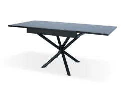 Table Extensible Moderne L90-180cm Liberac Métal Noir Et Bois Noir Mat -Vous savez quand c'est un magasin de meubles. table a manger 13698049
