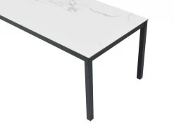 Table à Manger 8 Couverts En Céramique Et Métal - Effet Marbre Blanc Et Noir - MIRESA 10 Table à Manger 8 Couverts En Céramique Et Métal - Effet Marbre Blanc Et Noir - MIRESA -Vous savez quand c'est un magasin de meubles. table a manger 14290713