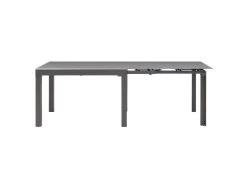 Table à Manger Extensible 4 à 14 Couverts En Verre Trempé Et Métal - Gris - CHELDY -Vous savez quand c'est un magasin de meubles. table a manger 14290783