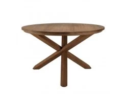ALIDA - Table à Manger Ronde 130x130cm En Bois De Teck Recyclé -Vous savez quand c'est un magasin de meubles. table a manger 14657109