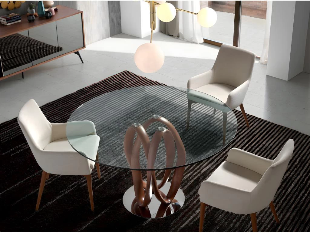 Table à Manger En Verre Trempé 1021 ANGEL CERDA 6 Table à Manger En Verre Trempé 1021 ANGEL CERDA – Image 4