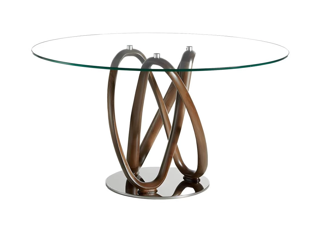 Table à Manger En Verre Trempé Noyer 1021 ANGEL CERDA 3 Table à Manger En Verre Trempé Noyer 1021 ANGEL CERDA