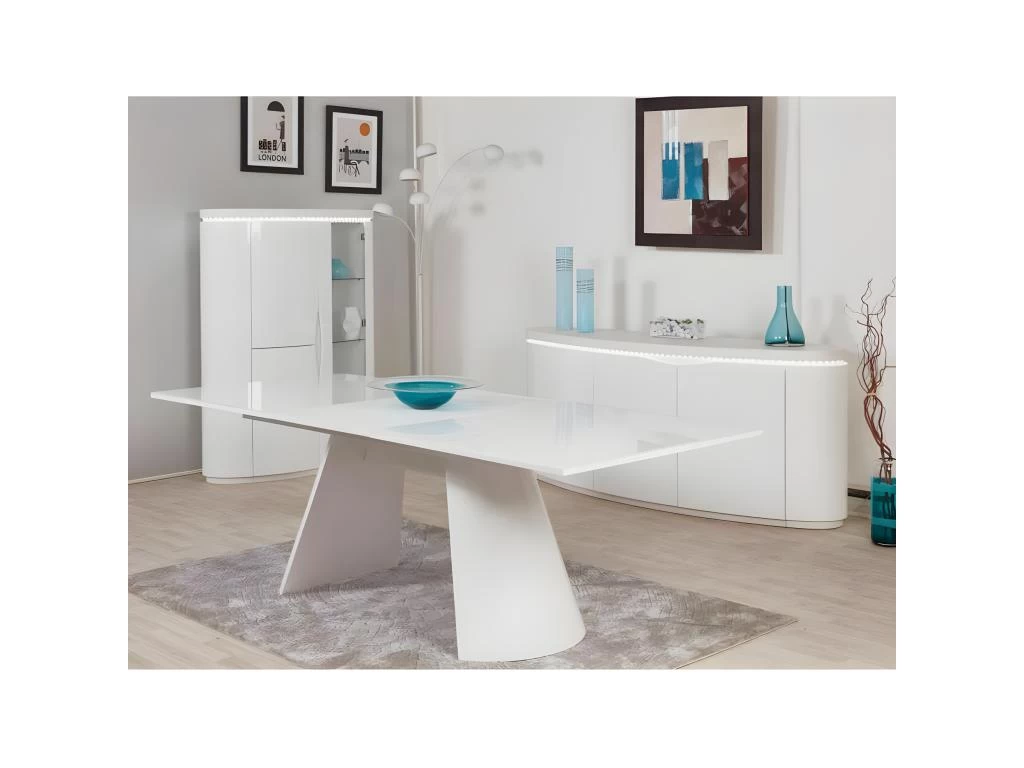 Table De Repas Extensible "Calypsa" 200-260cm Blanc 7 Table De Repas Extensible "Calypsa" 200-260cm Blanc – Image 5