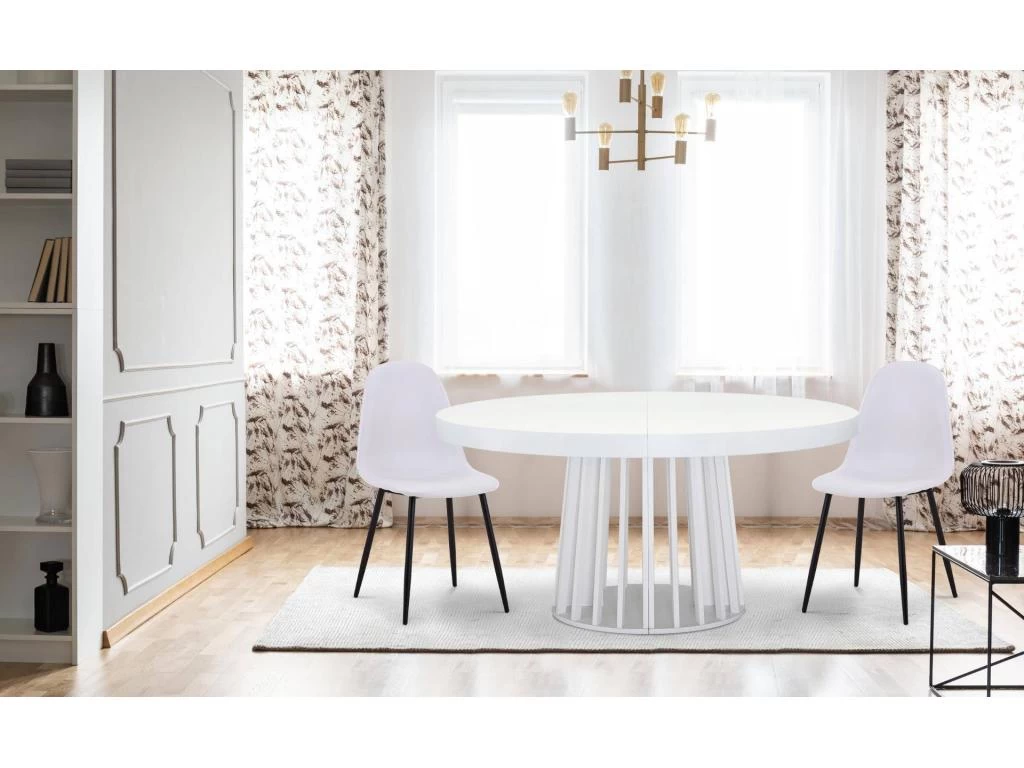 Table Ovale Extensible Eliza Blanc 6 Table Ovale Extensible Eliza Blanc – Image 4