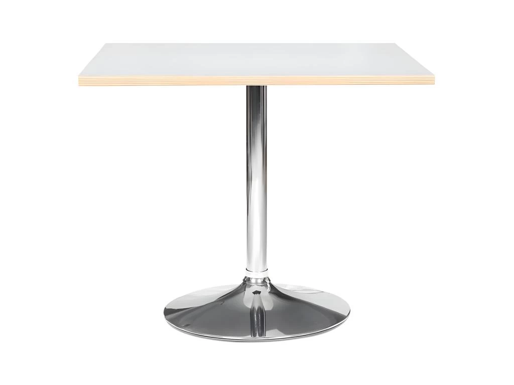 Table De Repas Déco "Horacio" 74cm Argent & Blanc 4 Table De Repas Déco "Horacio" 74cm Argent & Blanc – Image 2