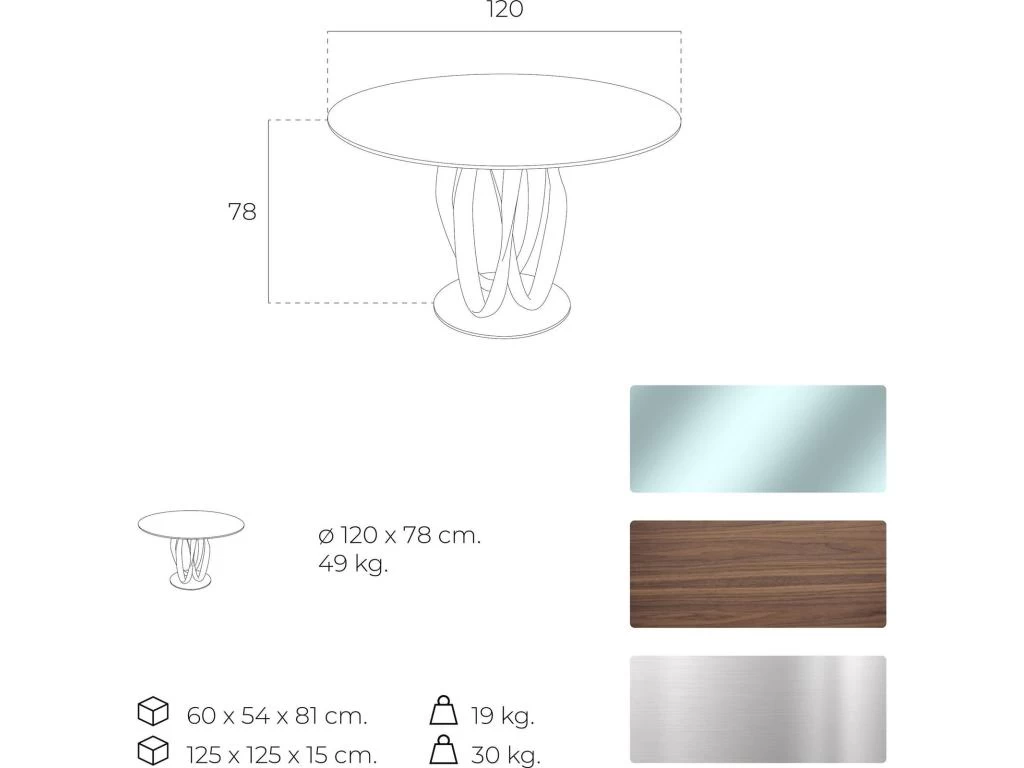 Table De Diner Pietement Courbé Noyer Massif Plateau Verre Trempé Et Piétement Acier 8 Table De Diner Pietement Courbé Noyer Massif Plateau Verre Trempé Et Piétement Acier – Image 6