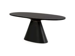 Table De Salle à Manger Bois/Fibre De Verre -- Noir/Doré