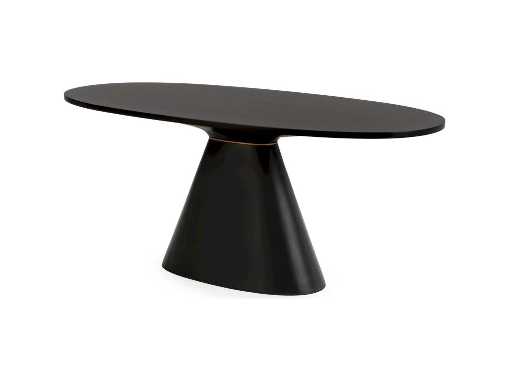 Table De Salle à Manger Bois/Fibre De Verre -- Noir/Doré 3 Table De Salle à Manger Bois/Fibre De Verre -- Noir/Doré