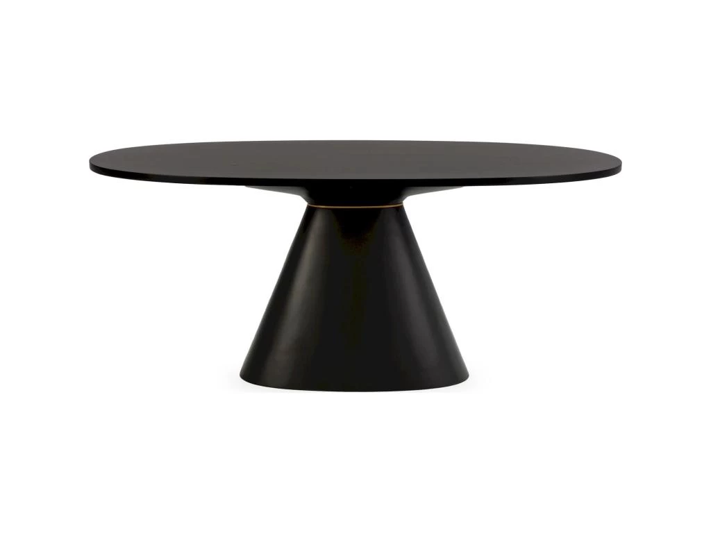 Table De Salle à Manger Bois/Fibre De Verre -- Noir/Doré 4 Table De Salle à Manger Bois/Fibre De Verre -- Noir/Doré – Image 2