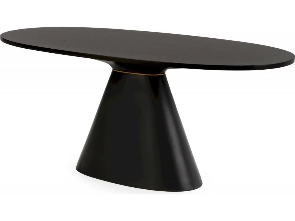 Table De Salle à Manger Bois/Fibre De Verre -- Noir/Doré 5 Table De Salle à Manger Bois/Fibre De Verre -- Noir/Doré – Image 3