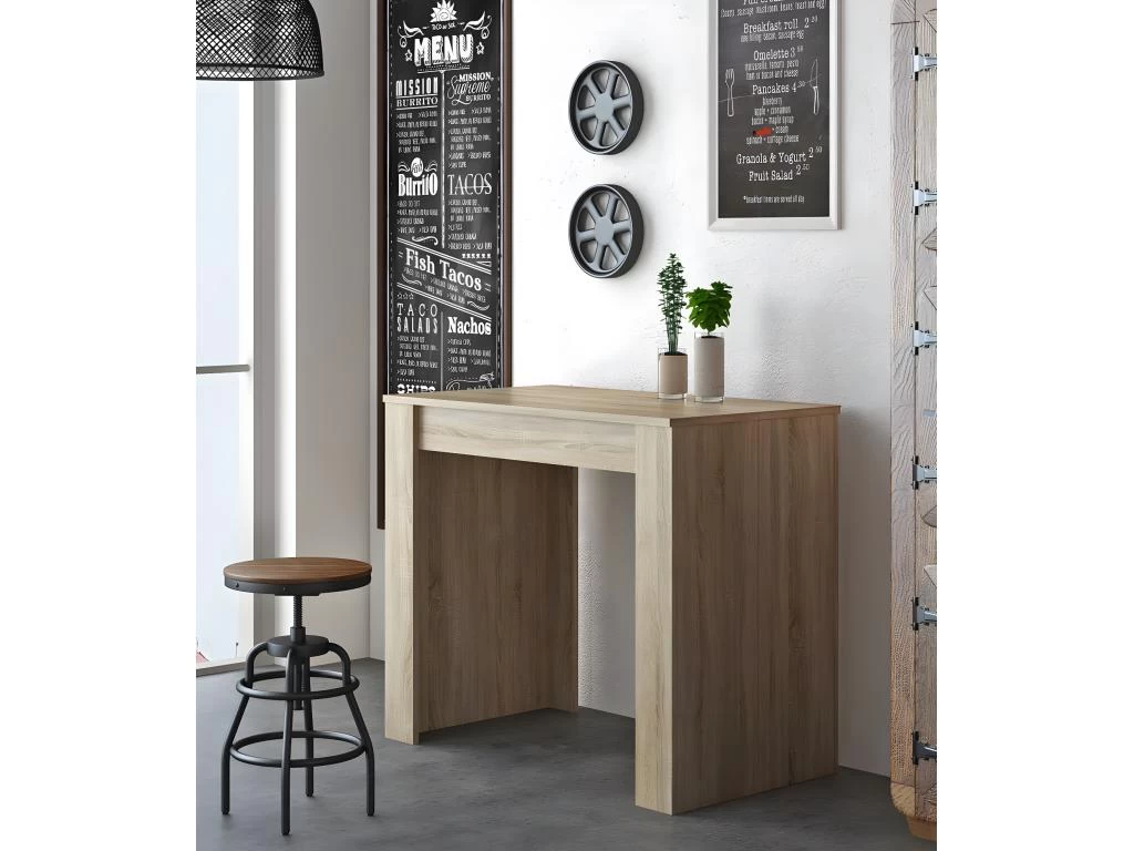 Table Console Extensible + Rallonges,jusqu'a 140 Cm,couleur Chene Clair Brosse. 5 Table Console Extensible + Rallonges,jusqu'a 140 Cm,couleur Chene Clair Brosse. – Image 3