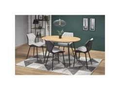 Table à Manger Extensible 120-160 X 80 X 74 Cm - Chêne Doré/Noir -Vous savez quand c'est un magasin de meubles. table a manger 17563017