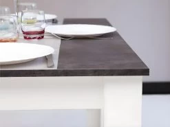 Table à Manger CASSY II - 4 Couverts - Blanc, Plateau Effet Béton 15 Table à Manger CASSY II - 4 Couverts - Blanc, Plateau Effet Béton -Vous savez quand c'est un magasin de meubles. table a manger 176587